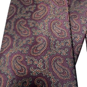Bentley Picasso Masterpiece NWT Pure 100% Silk Burgundy Paisley Men's Necktie